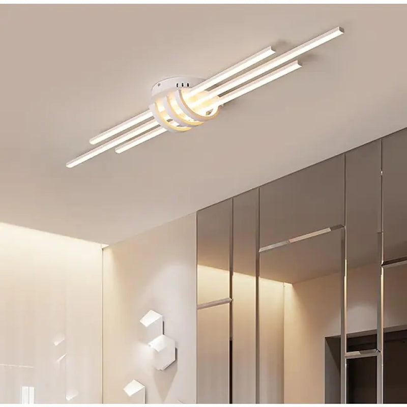 Ledge Moderne LED Deckenleuchte Schwarz/Weiß Metall Wohnzimmer