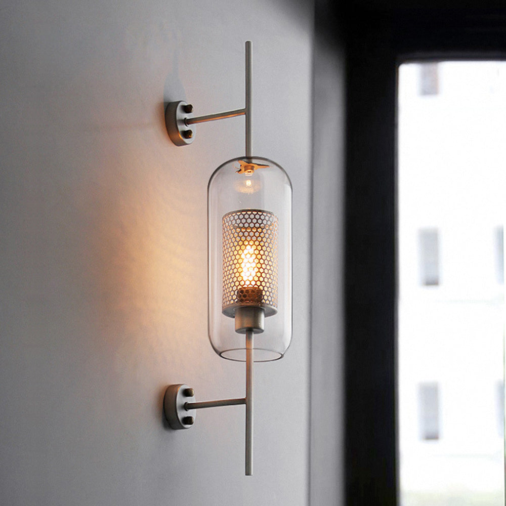 OroLicht Industriële LED Wandlamp - Zilver/Goud voor Binnen, Metaal en Glas