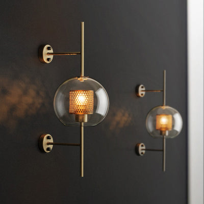 OroLicht Industriële LED Wandlamp - Zilver/Goud voor Binnen, Metaal en Glas