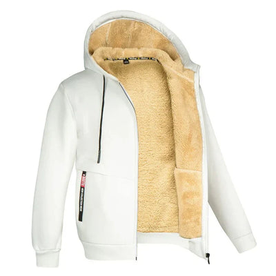 Fleece Hoodie met Ritssluiting en Schapenvacht voor Heren | Logan