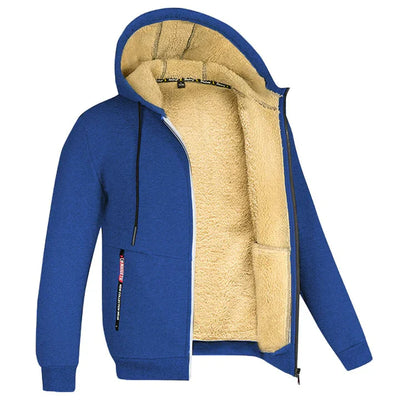 Fleece Hoodie met Ritssluiting en Schapenvacht voor Heren | Logan