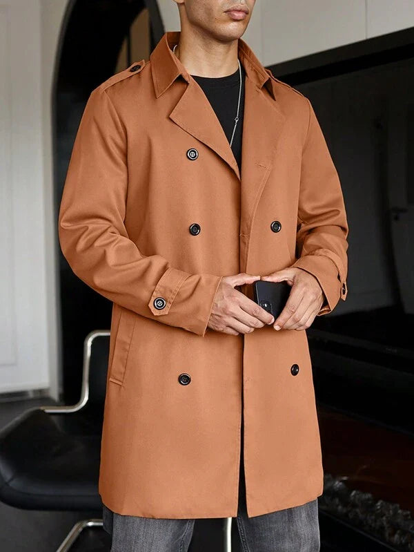 Caramel Elegance Lange Jacke | Damien