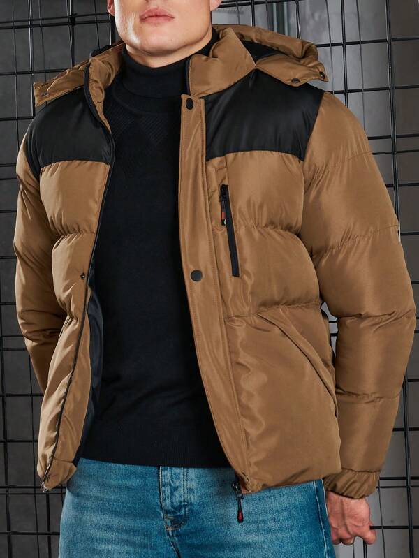 Sportliche wattierte Jacke mit kontrastierenden Details für Herren | Ryder