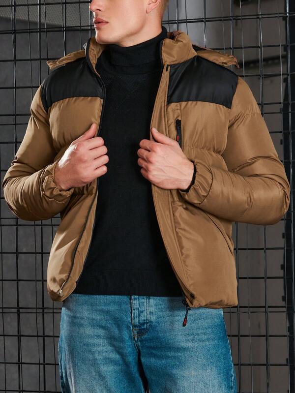 Sportliche wattierte Jacke mit kontrastierenden Details für Herren | Ryder