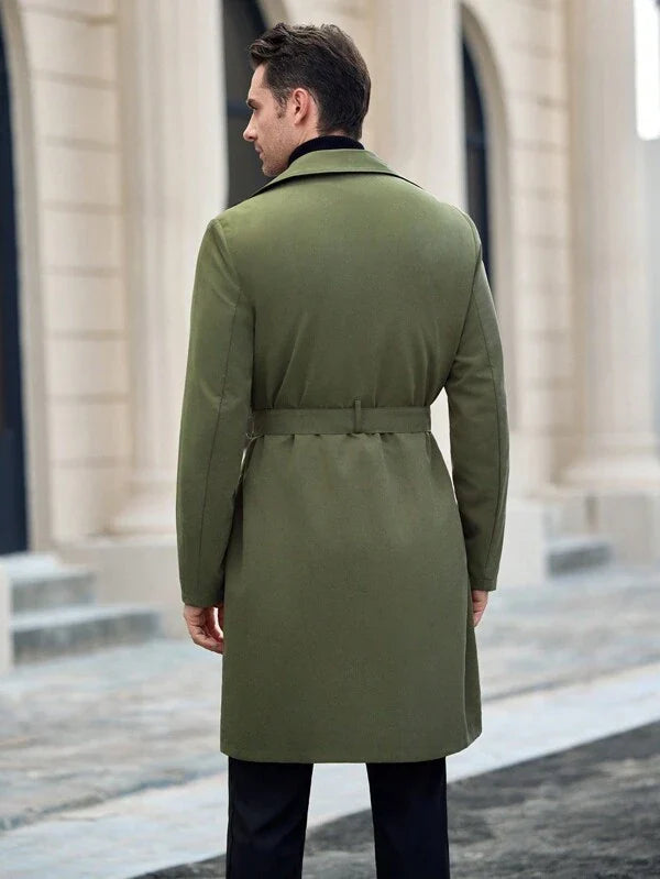 Olivgrüner Lange Trenchcoat | Arthur