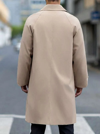 Luxuriöse lange Jacke in Beige | Sebastian