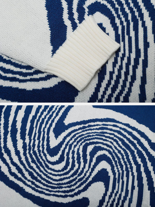 Pullover mit Whirlpool-Aufdruck für Damen | Offizier