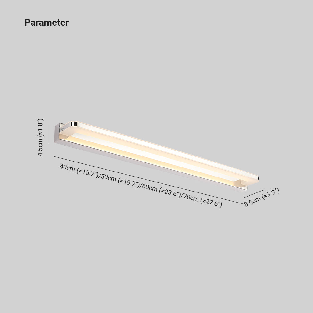 NoordElegantie | Lineaire Spiegelwandlamp - Chroom/Zwart voor Slaapkamer