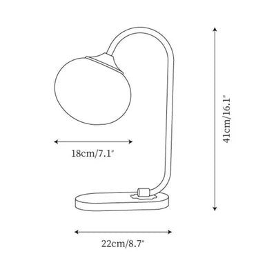 SoftLight Tischlampe aus Metall und Glas