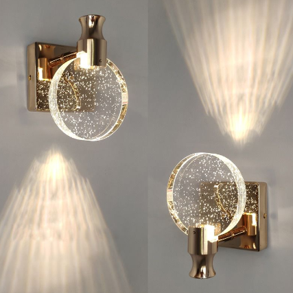 LuxeGoud Kristal Wandlamp voor Slaapkamer en Eetkamer