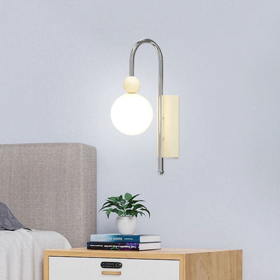 KarmijnSchijn Moderne LED-Wandleuchte – stilvolles rotes Kaffeeglas für das Schlafzimmer