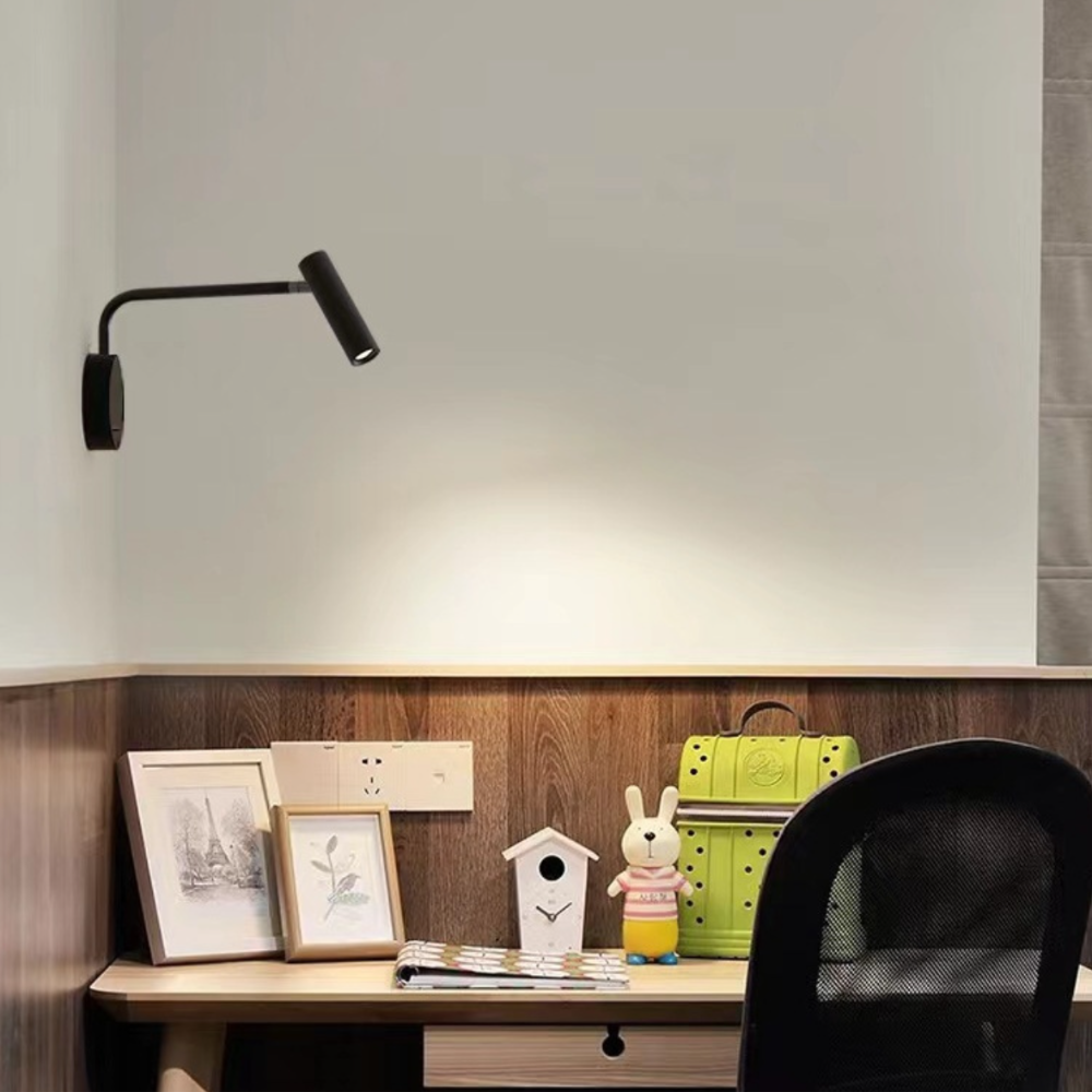 Luxuriöse, moderne LED-Wandleuchte Glow – elegantes Schwarz-Weiß-Design für das Wohnzimmer