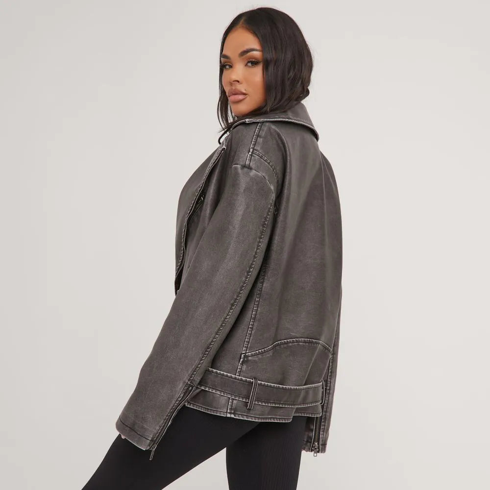 Oversized Leren Jas voor Dames | Naomi