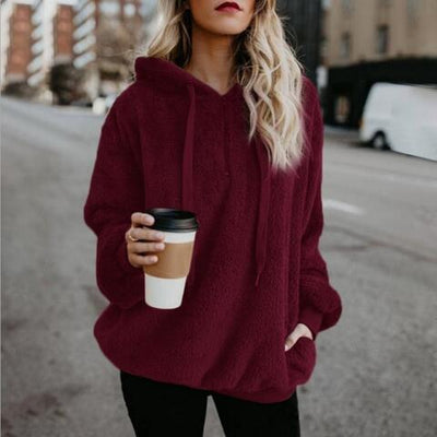 Warmer, flauschiger Kapuzenpullover für Damen | Bella