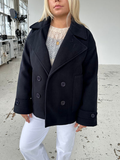 Klassischer Doppelknopf-Peacoat für Damen | Viktoria