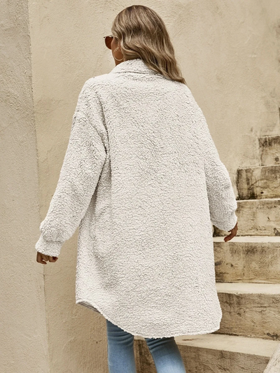 Lange Strickjacke mit Knopfleiste für Damen | Eveline