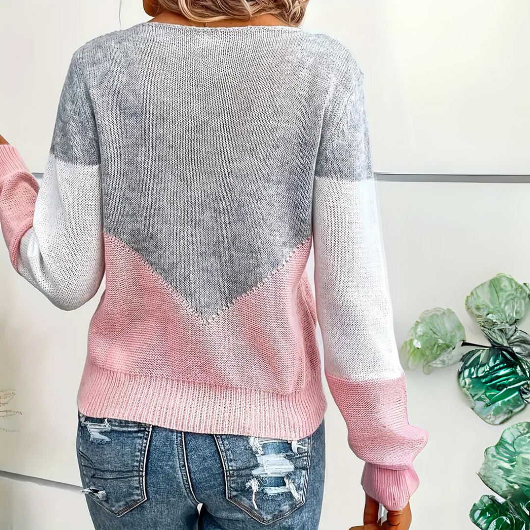 Mehrfarbiger Strickpullover für Damen | Camille