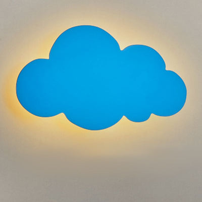 WolkLicht | LED Wandlamp - Wit/Blauw/Roze - 30 cm Metalen Design