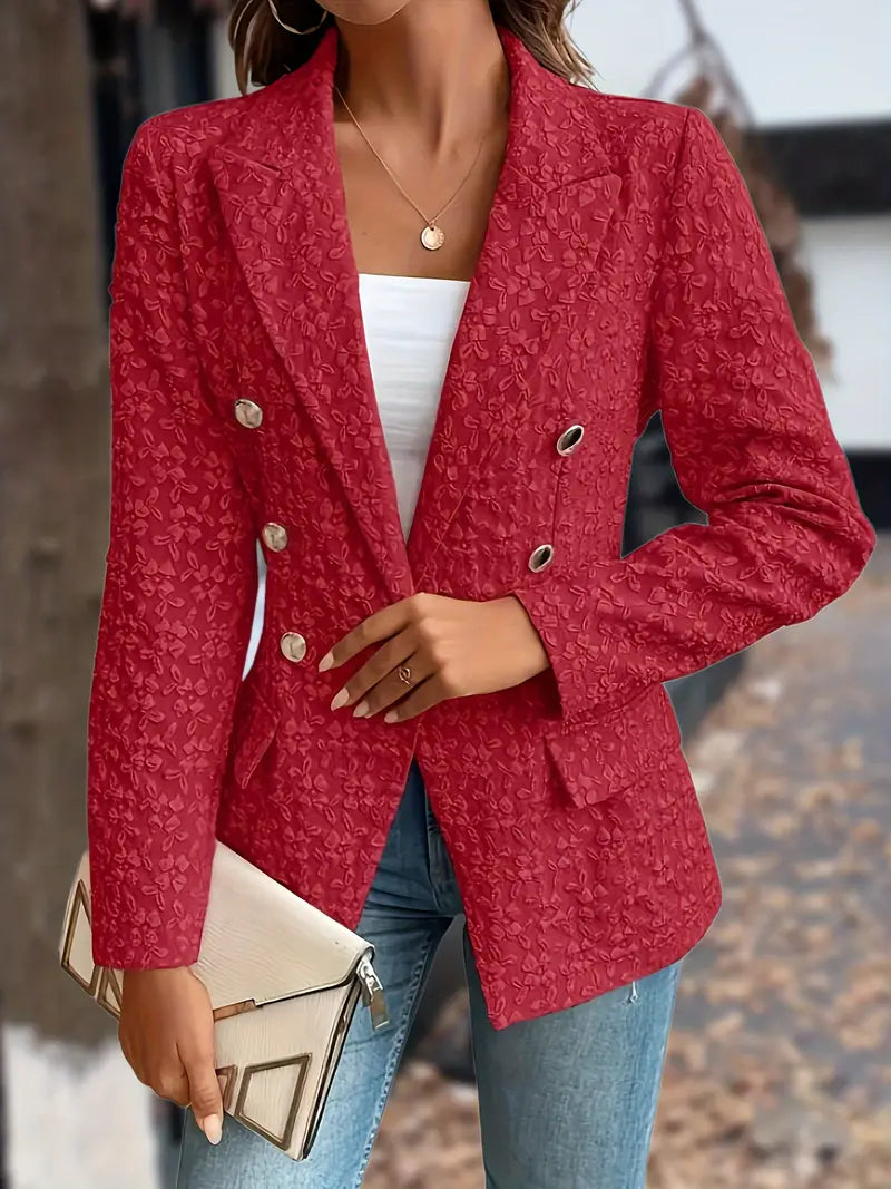 Gestructureerde Dubbelrijige Blazer | Victoria