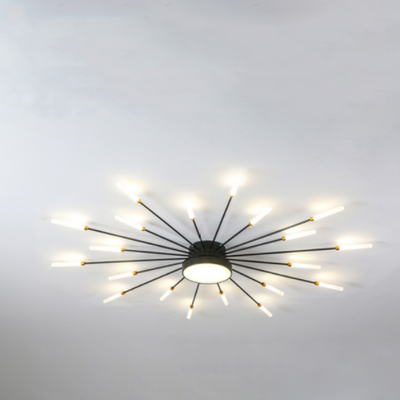 Funkelnde moderne Design-LED-Deckenleuchte, Feuerwerk, Metall, Acryl, Wohnzimmer, Schlafzimmer