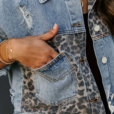 Trendige Jacke mit Leopardenmotiv | Liora