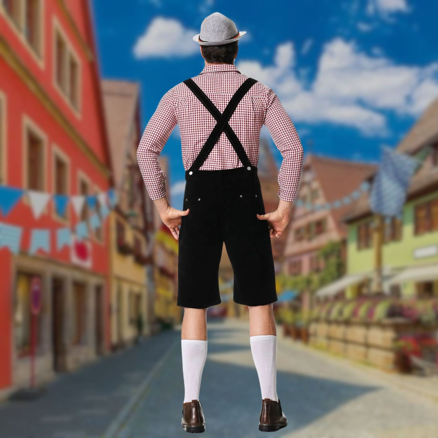 Driedelige Oktoberfest Lederhosen Set | Otto