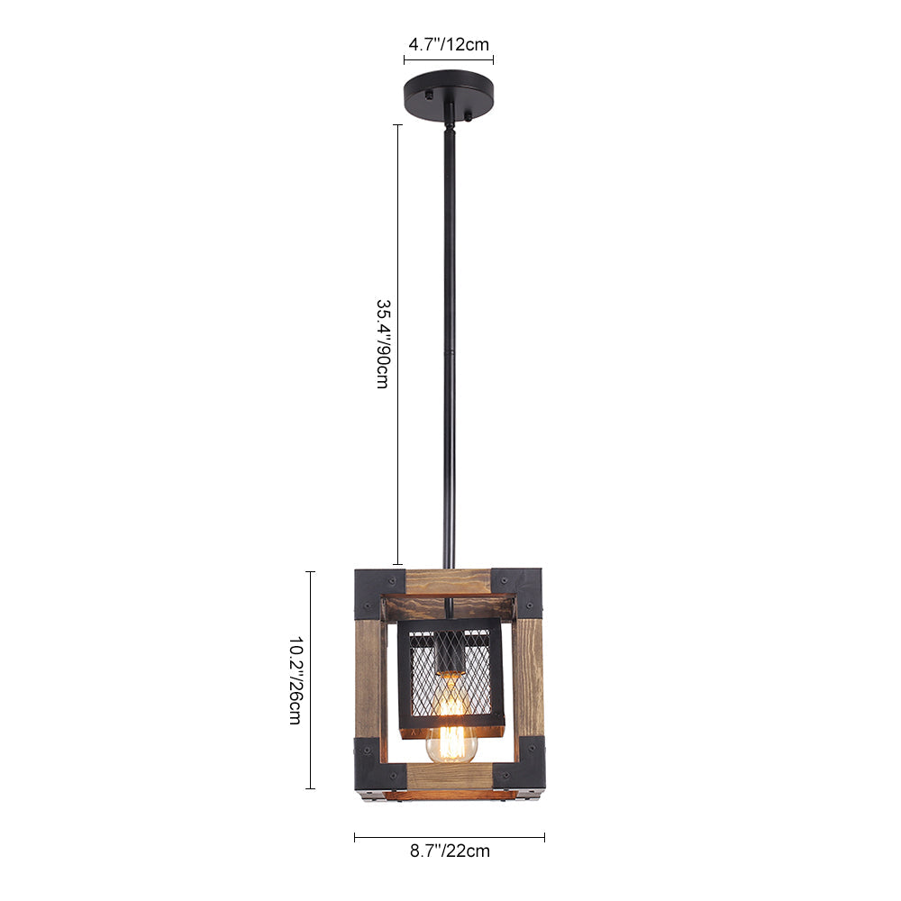 Keuken Industrieel Rustiek Houten Hanglamp