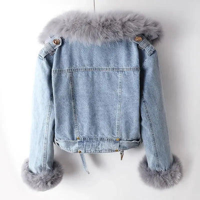 Denim Jack met Bontkraag | Sofia