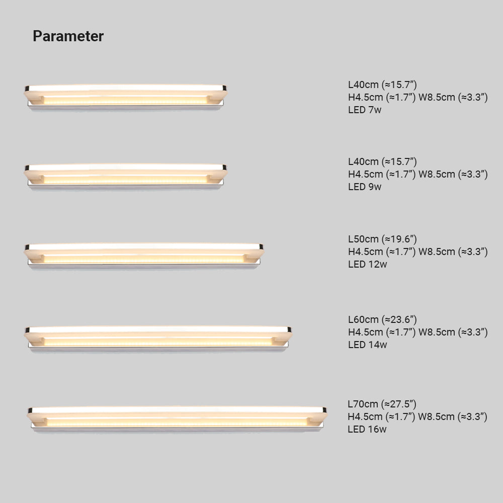 NoordElegantie | Lineaire Spiegelwandlamp - Chroom/Zwart voor Slaapkamer