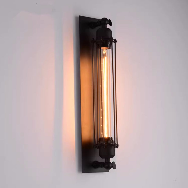 RetroLicht Zylinder-LED-Wandleuchte – Schwarz/Rot/Silber/Gold für Wohnzimmer/Schlafzimmer/Flur