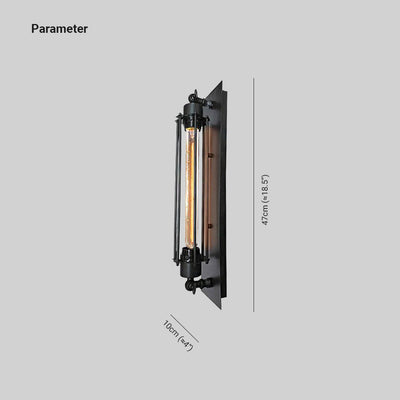 RetroLicht Zylinder-LED-Wandleuchte – Schwarz/Rot/Silber/Gold für Wohnzimmer/Schlafzimmer/Flur