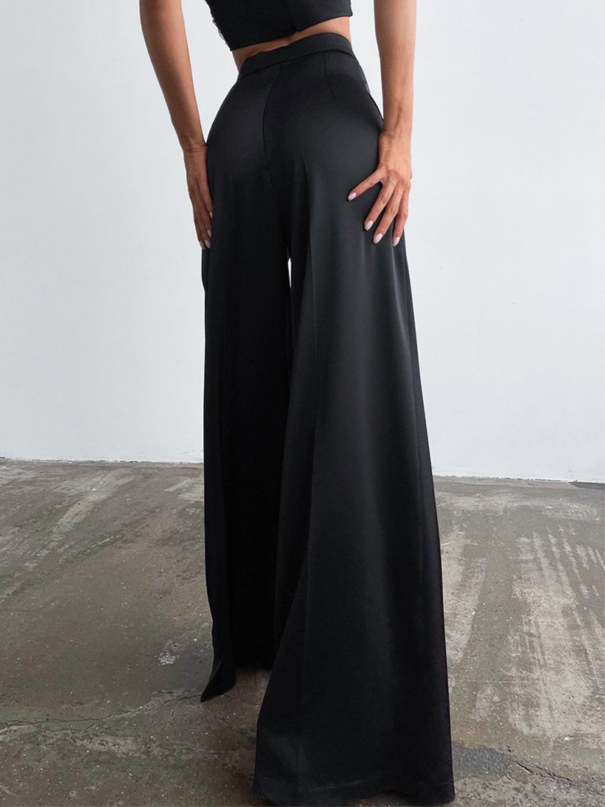 Oversized Satijnen Wide Leg Dress Broek | Celeste