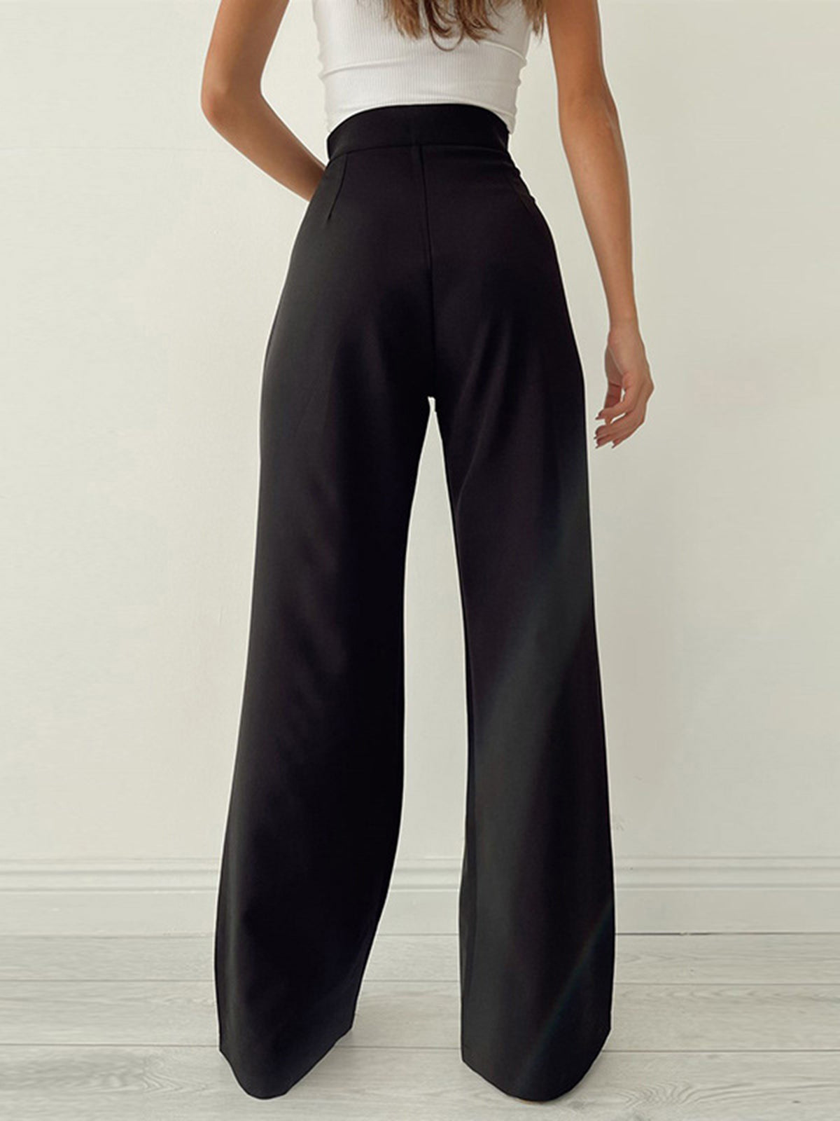 Palazzo Wide Leg Dress Broek met Striksluiting | Sophia