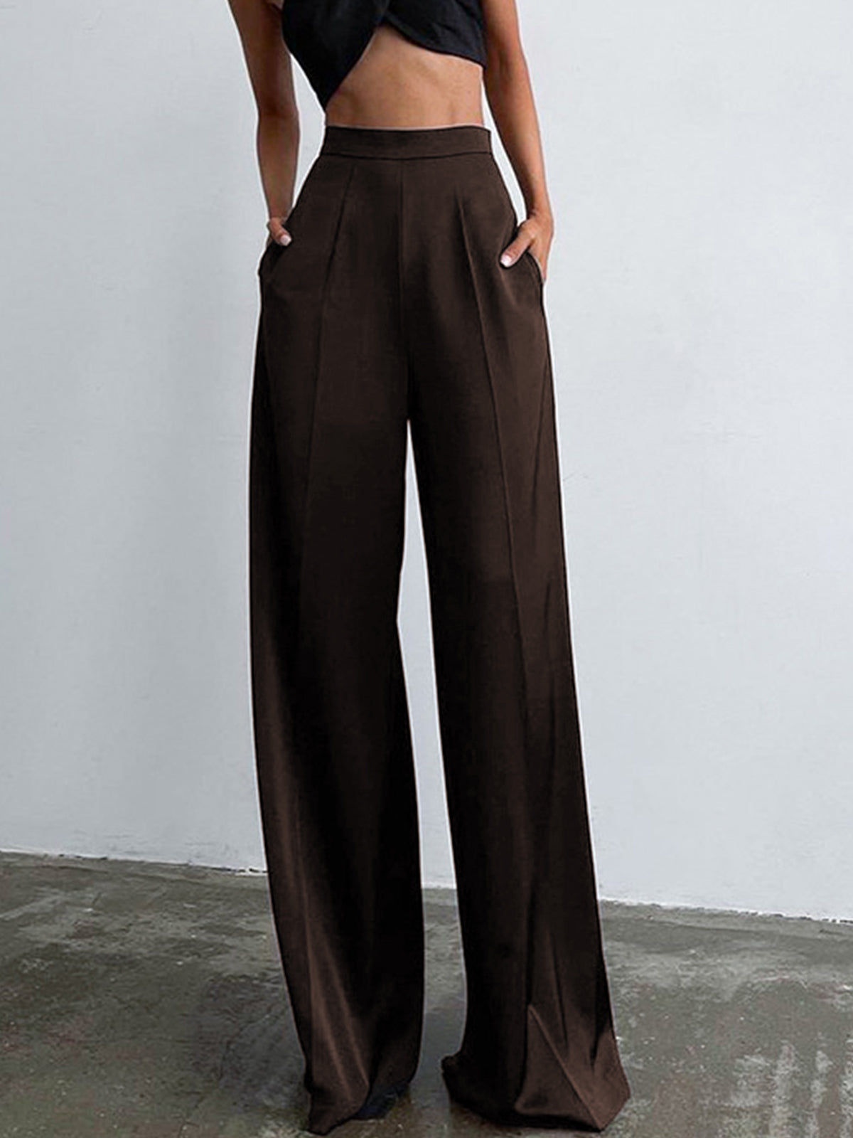 Oversized Satijnen Wide Leg Dress Broek | Celeste