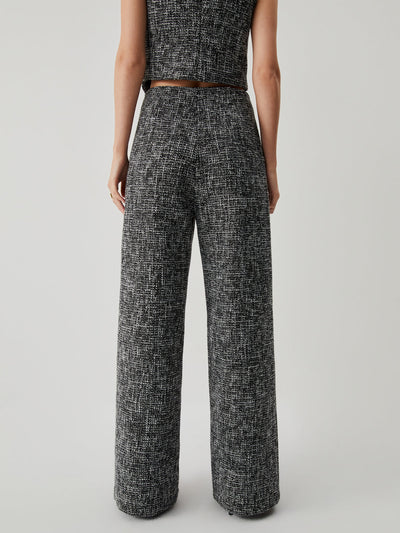 Old Money Tweed Rechte Broek met Zakken | Charlotte