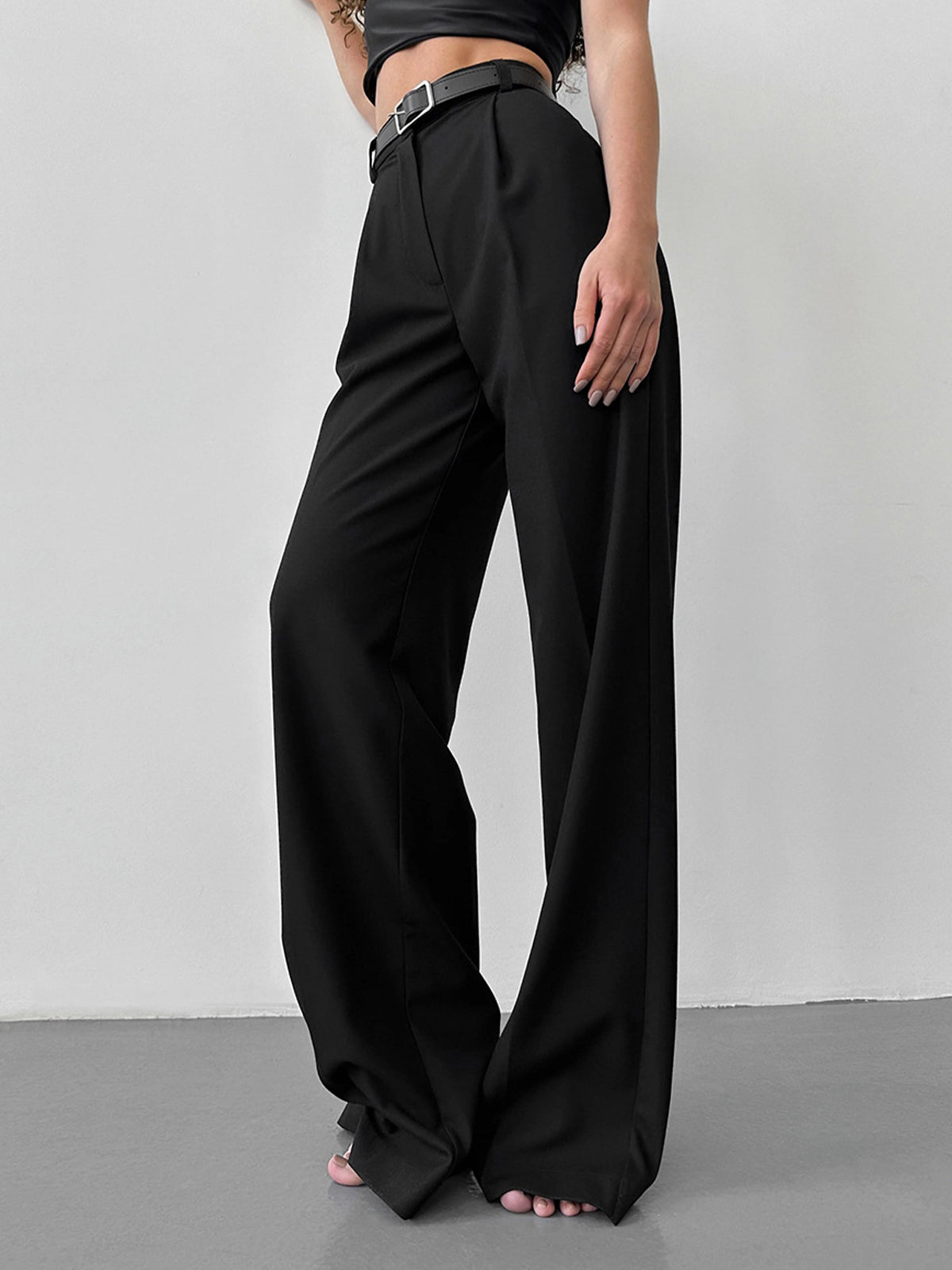 Hoge Taille Wide Leg Broek | Lena