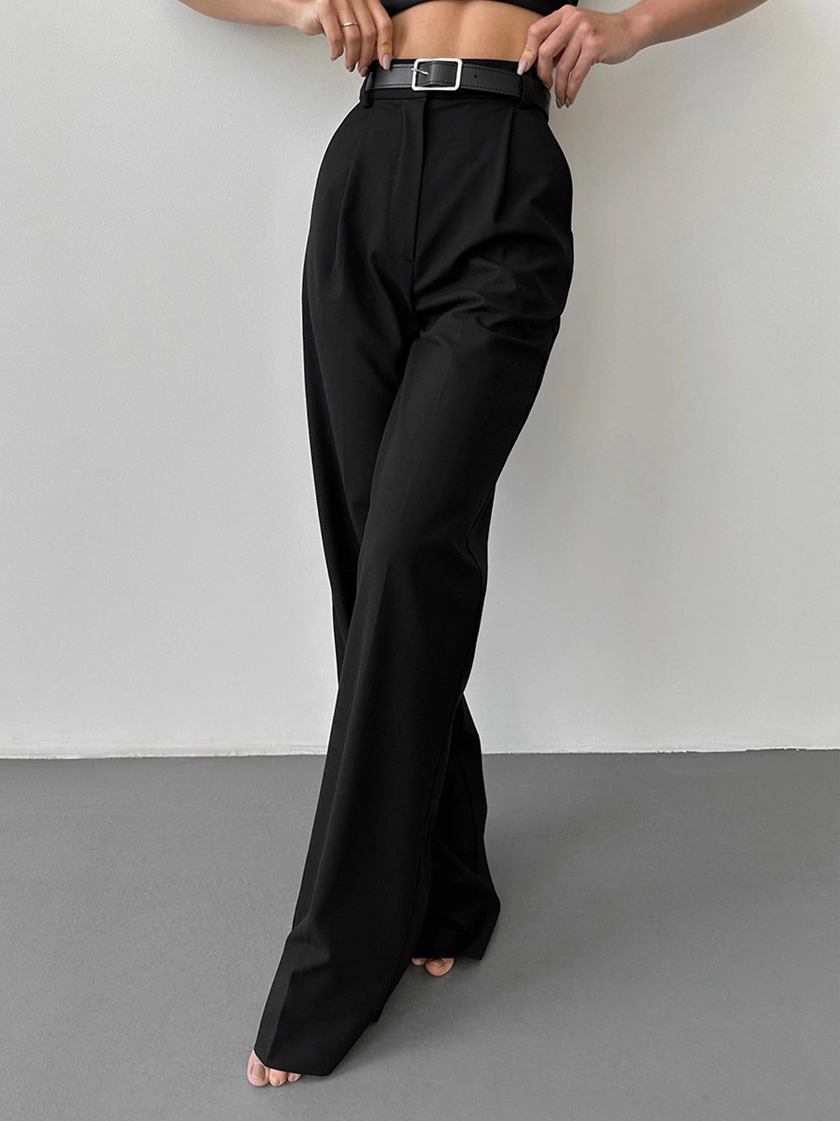 Hoge Taille Wide Leg Broek | Lena