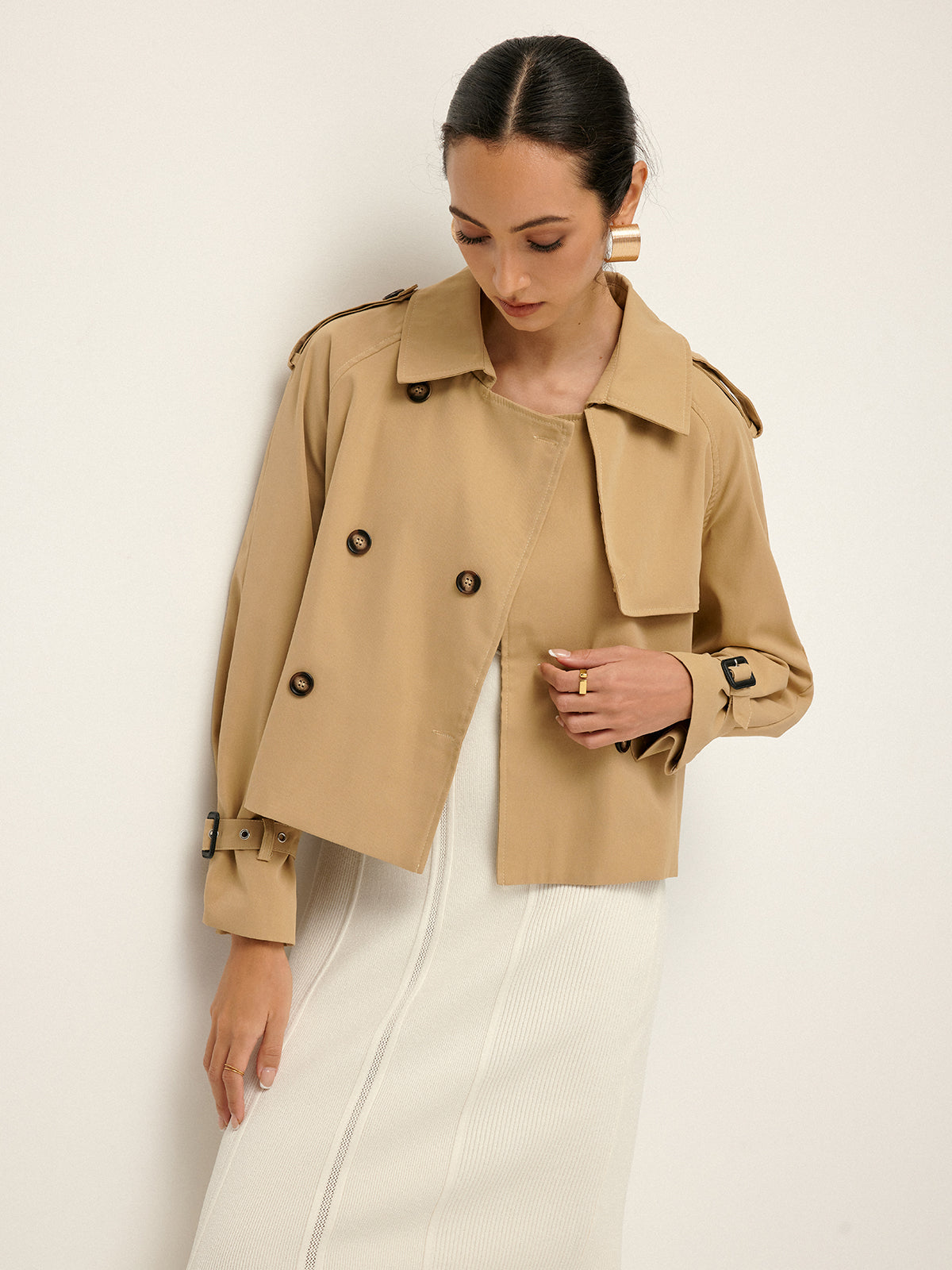 Trenchcoat met Revers en Knoopsluiting voor Dames | Victoria