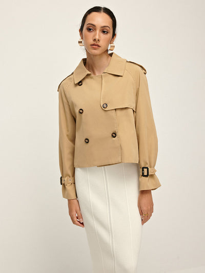 Trenchcoat met Revers en Knoopsluiting voor Dames | Victoria