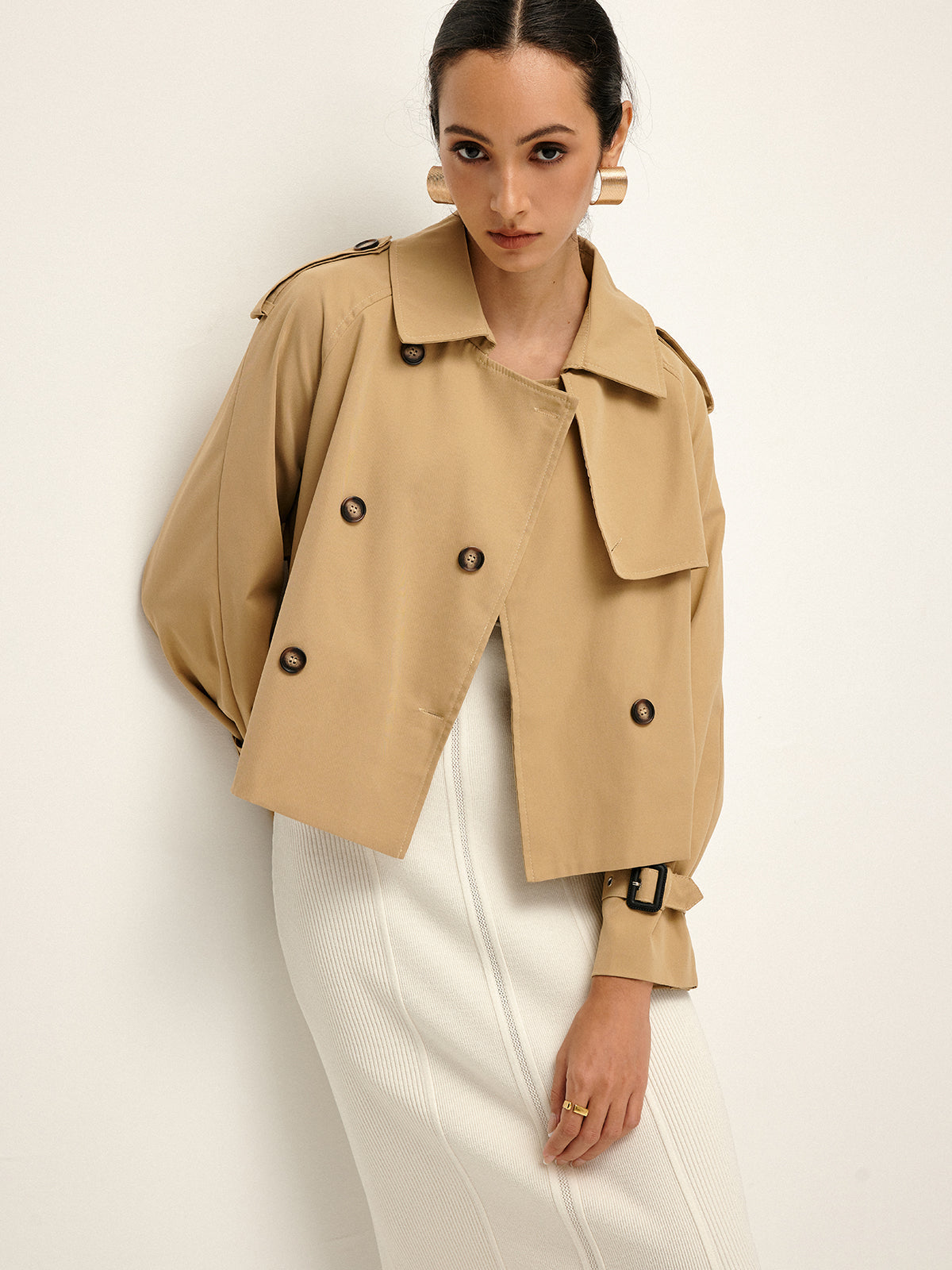 Trenchcoat met Revers en Knoopsluiting voor Dames | Victoria