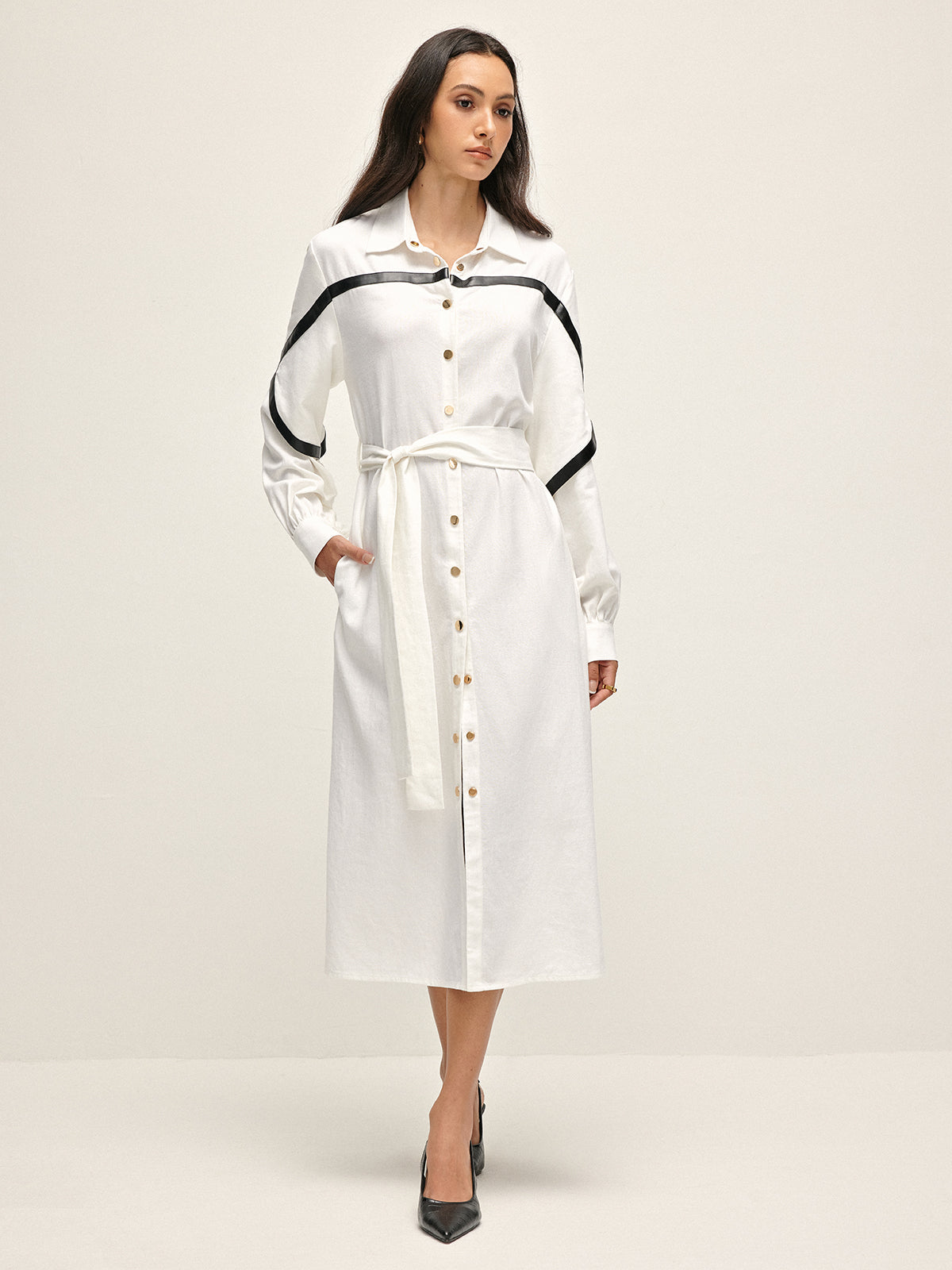 Katoenen & Linnen Trenchcoat met Riem voor Dames | Sophia