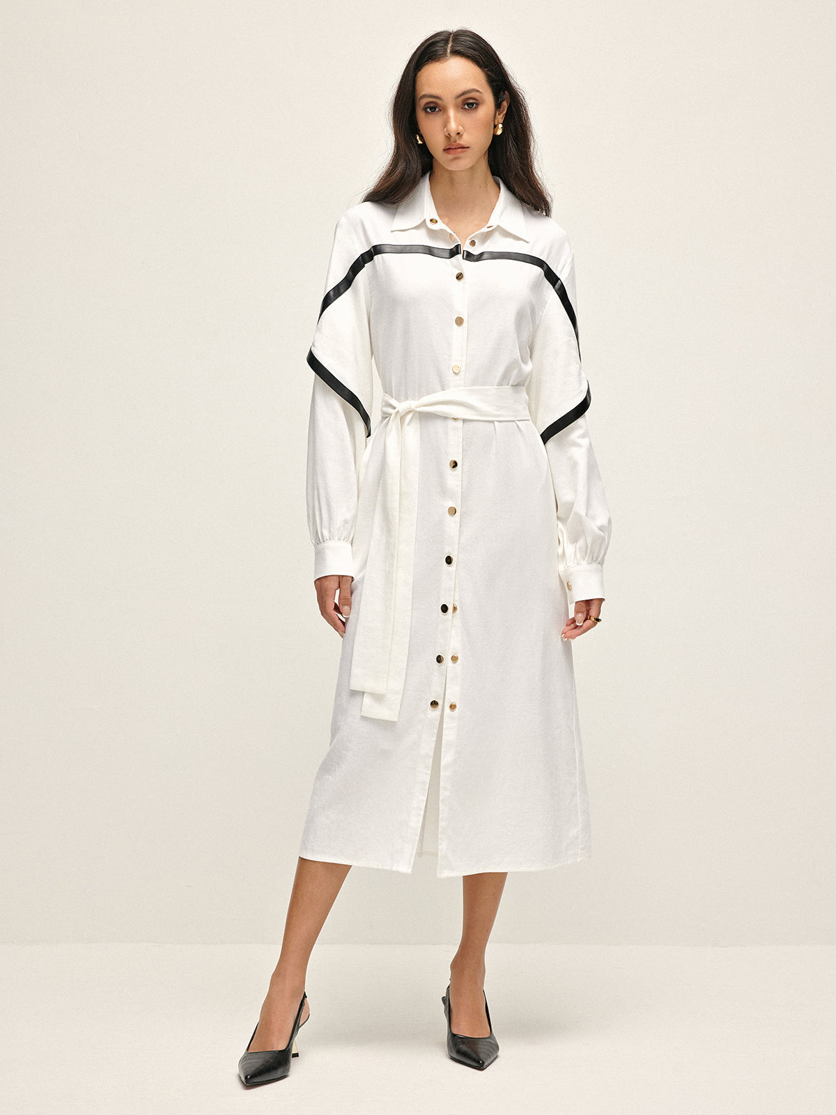 Katoenen & Linnen Trenchcoat met Riem voor Dames | Sophia