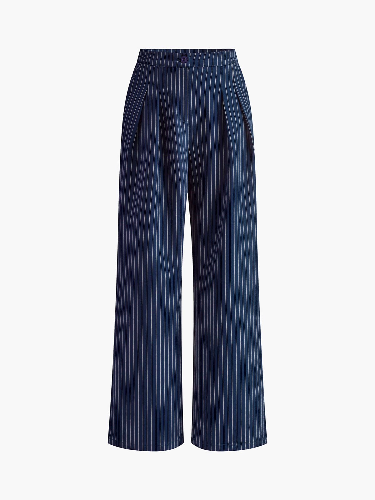 Pinstripe Geplooide Wide Leg Dress Broek | Isabella