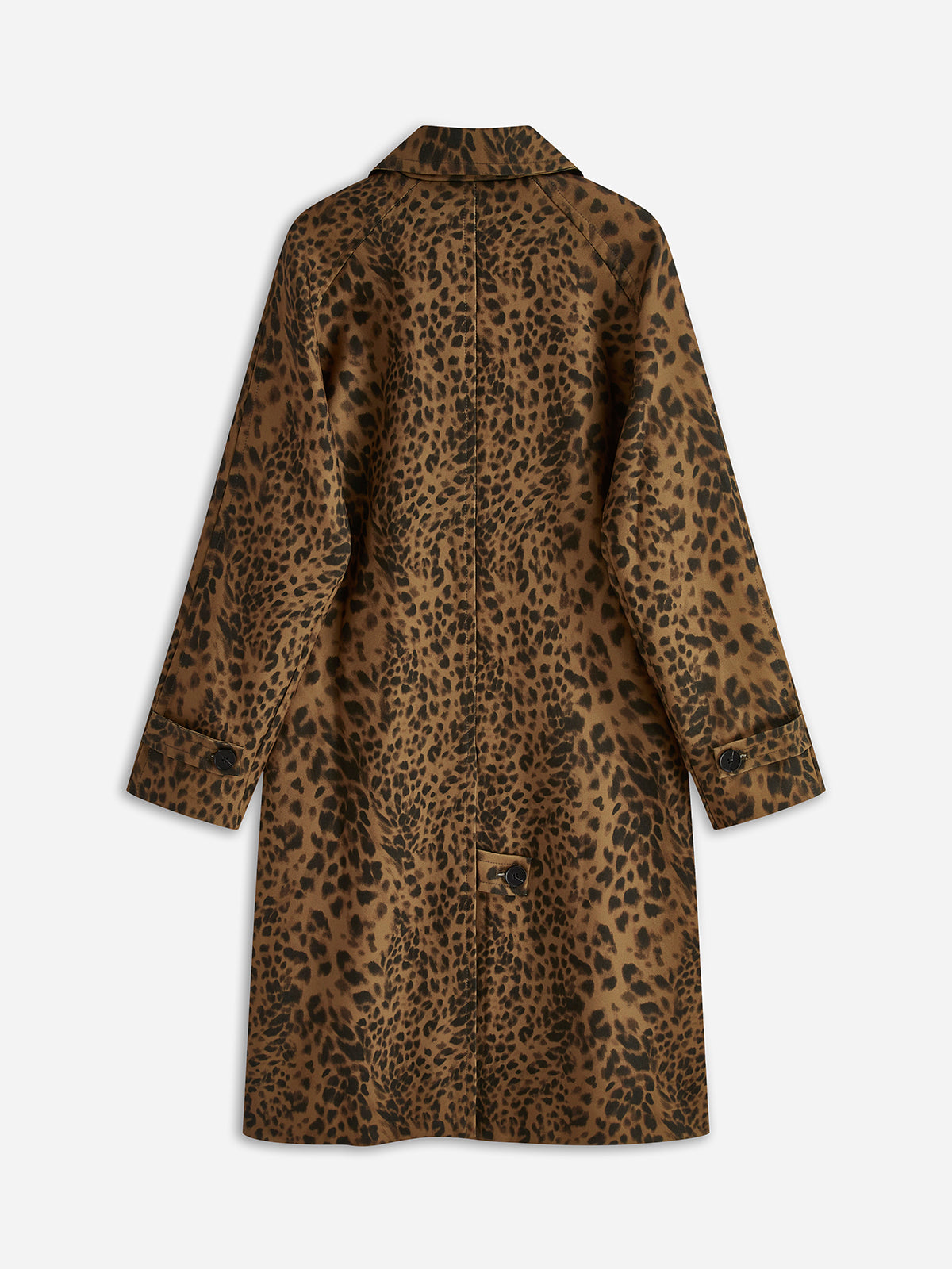 Luipaardprint Trenchcoat met Revers voor Dames | Isabella