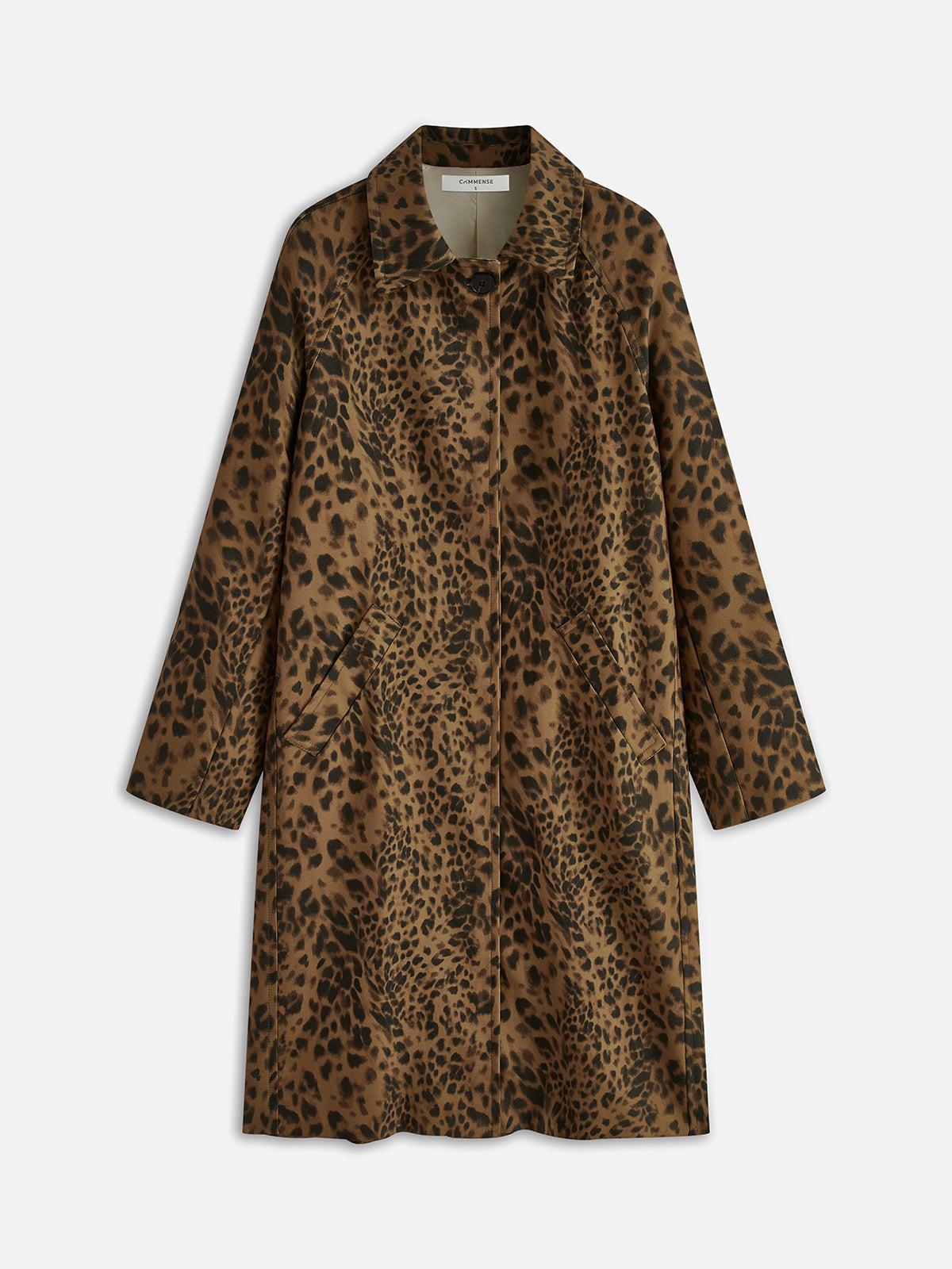 Luipaardprint Trenchcoat met Revers voor Dames | Isabella