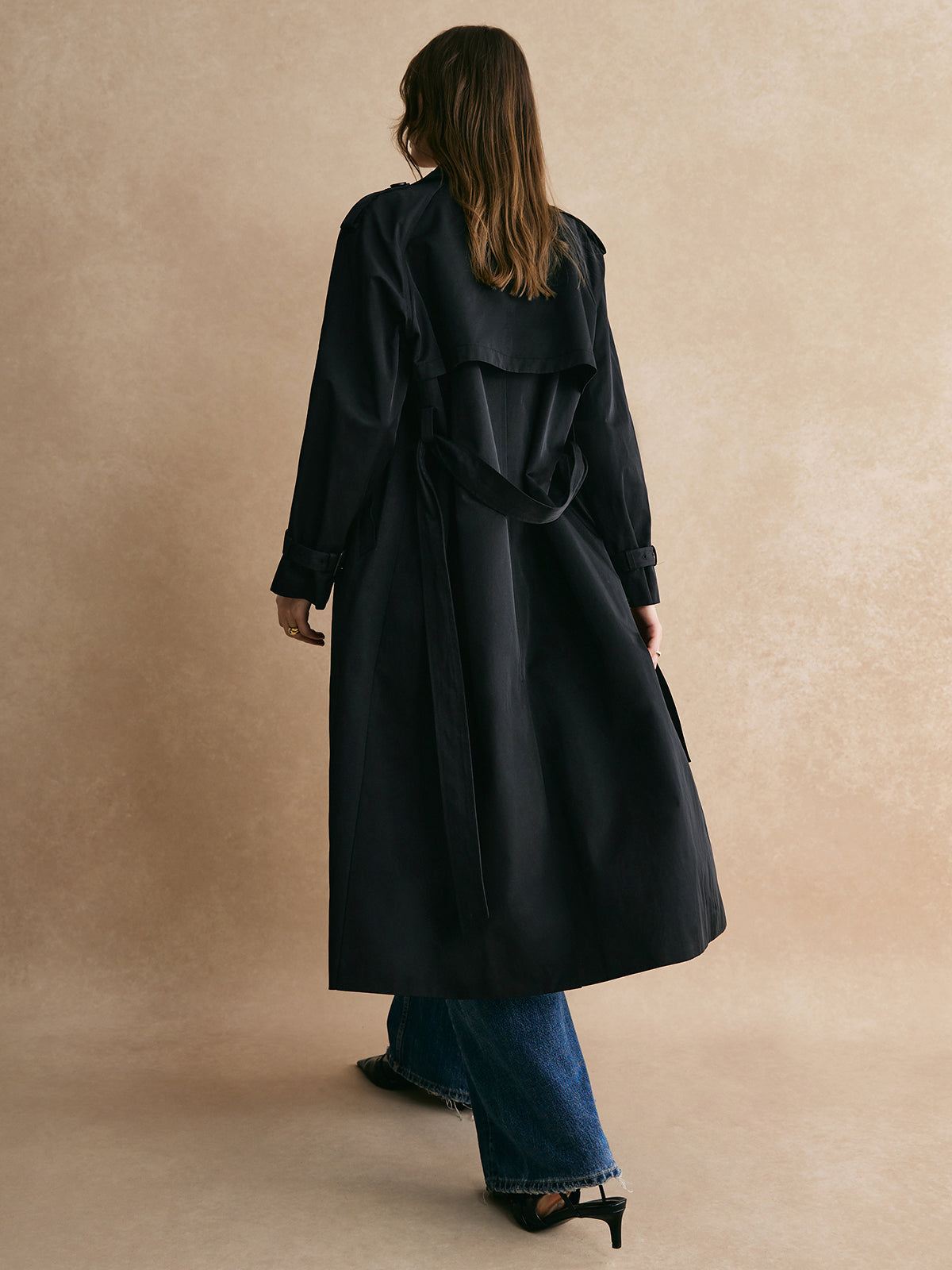 Casual Lange Trenchcoat met Zakken voor Dames | Emilia