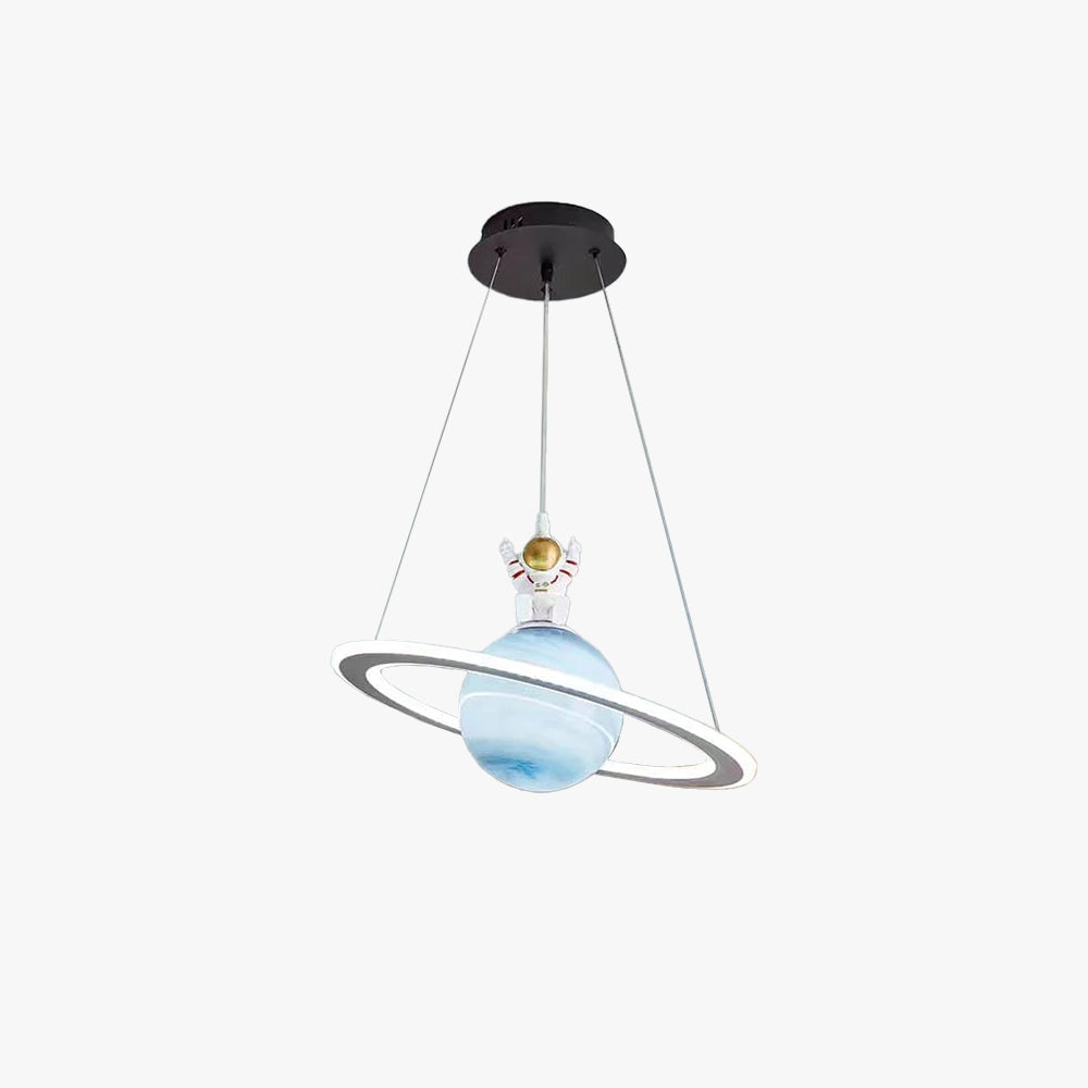 Inteh Designer LED Hängelampe Stern Blau Orange Kinderzimmer