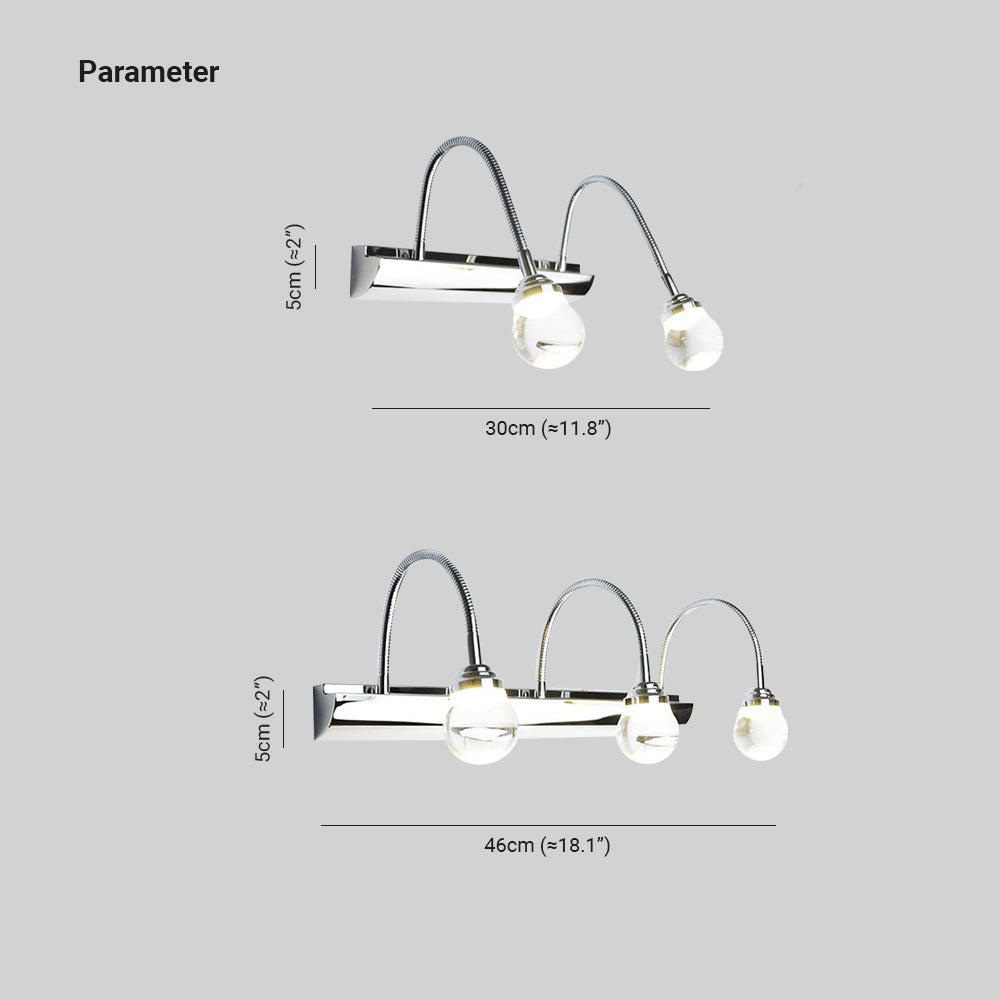 LumaGlow Doppel-/Dreifach-LED-Wandleuchte – für Wohnzimmer/Badezimmer