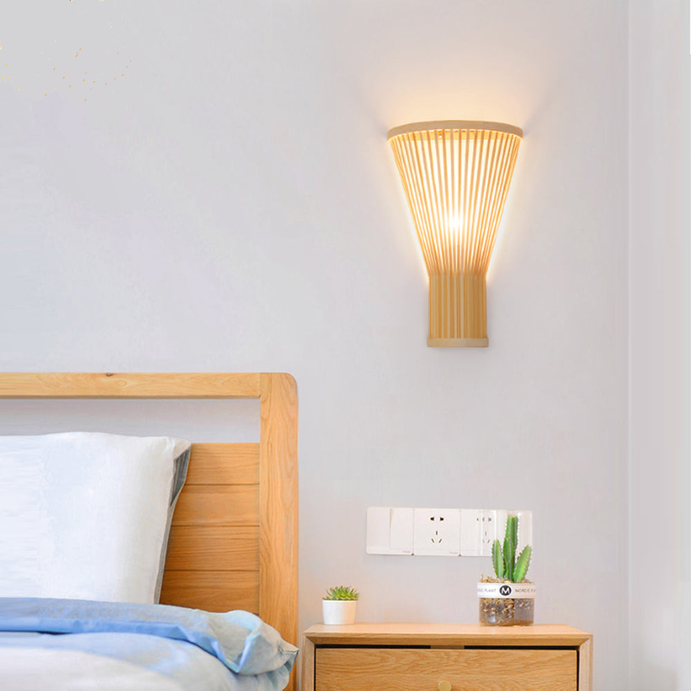 RattanLicht LED Wandlamp voor Binnentrappen en Woonkamers