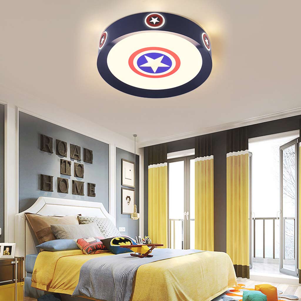 Captain's Shield Deckenlampe für Kinder – Design aus Eisen und Acryl mit Stern